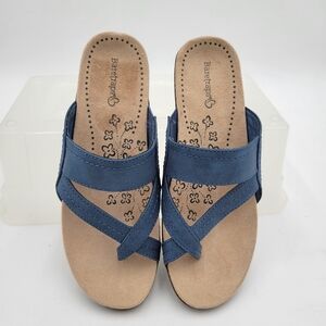 Bear Traps Jadine Blue Sandals Low Heel BTS23-10422-222-163 Size 6
